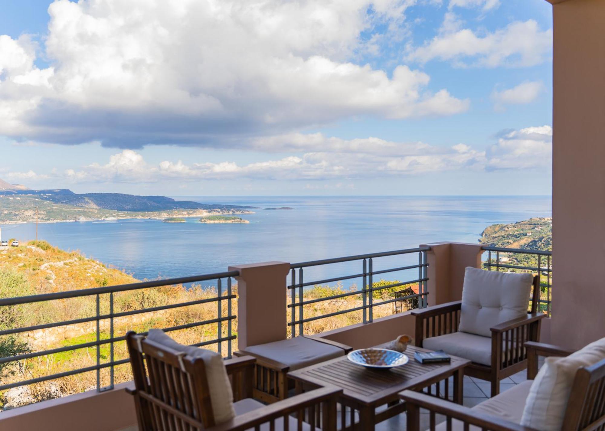 Deluxe Villa Kamba With Sea View Aptera Exterior foto